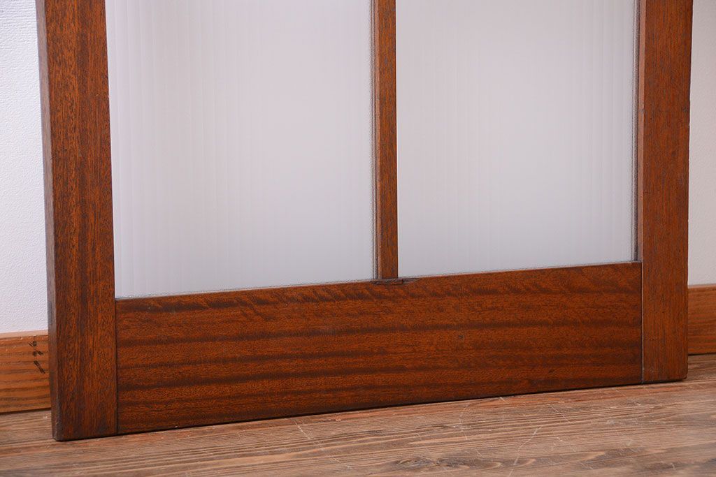 和製アンティーク　レトロな銀モールガラス入りドア