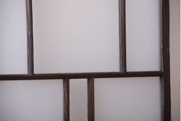 アンティーク　ダイヤガラス入りガラス戸2枚セット(窓)