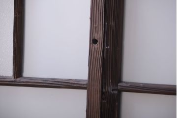 アンティーク　ダイヤガラス入りガラス戸2枚セット(窓)