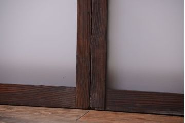 アンティーク　ダイヤガラス入りガラス戸2枚セット(窓)