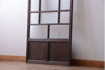 和製アンティーク　古い木のシンプルなガラス戸