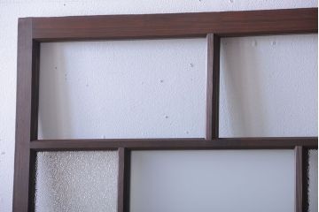 和製アンティーク　古い木のシンプルなガラス戸