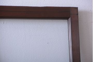 和製アンティーク　古い木のシンプルなガラス戸