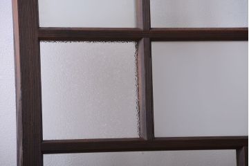 和製アンティーク　古い木のシンプルなガラス戸