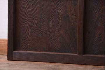 和製アンティーク　古い木のシンプルなガラス戸