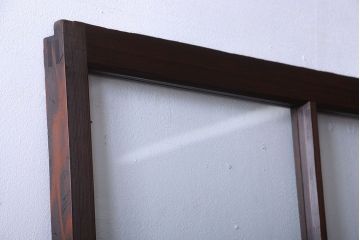 和製アンティーク　古い木のシンプルなガラス戸