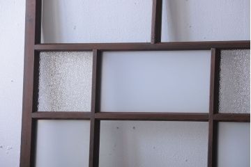 和製アンティーク　古い木のシンプルなガラス戸