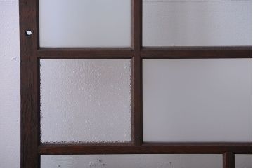 和製アンティーク　古い木のシンプルなガラス戸