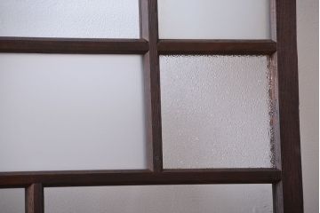 和製アンティーク　古い木のシンプルなガラス戸