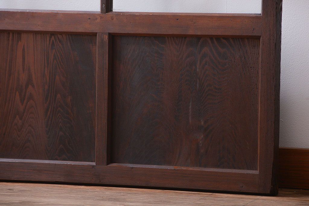 和製アンティーク　古い木のシンプルなガラス戸