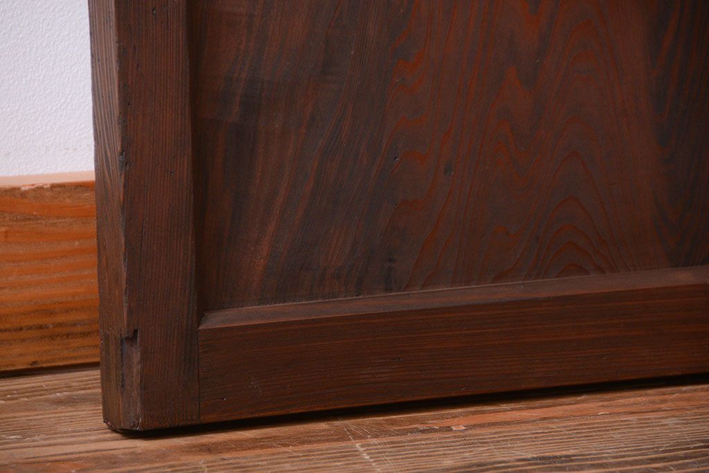 和製アンティーク　古い木のシンプルなガラス戸