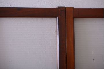 和製アンティーク　大正〜昭和時代　古い日本製・当時物ガラス入りガラス戸4枚セット