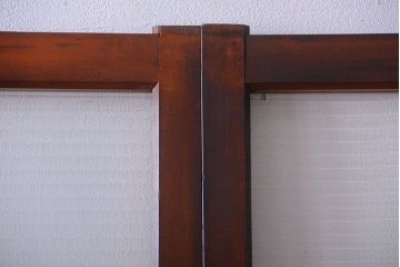 和製アンティーク　大正〜昭和時代　古い日本製・当時物ガラス入りガラス戸4枚セット