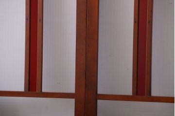 和製アンティーク　大正〜昭和時代　古い日本製・当時物ガラス入りガラス戸4枚セット