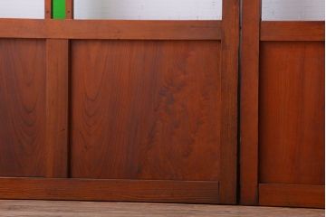 和製アンティーク　大正〜昭和時代　古い日本製・当時物ガラス入りガラス戸4枚セット