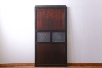 古民具・骨董　古い木のアンティークダイヤガラス帯戸