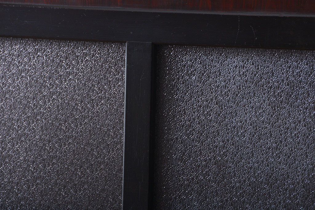 古民具・骨董　古い木のアンティークダイヤガラス帯戸