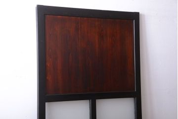 古民具・骨董　古い木のアンティークダイヤガラス帯戸