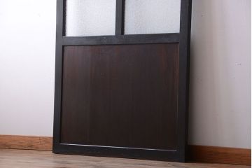 古民具・骨董　古い木のアンティークダイヤガラス帯戸