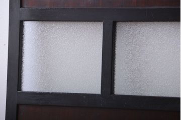 古民具・骨董　古い木のアンティークダイヤガラス帯戸