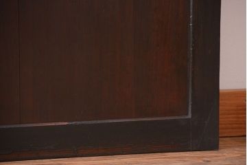 古民具・骨董　古い木のアンティークダイヤガラス帯戸