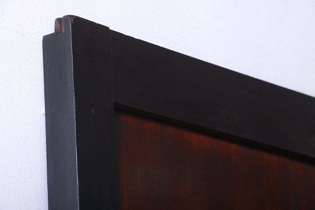 古民具・骨董　古い木のアンティークダイヤガラス帯戸