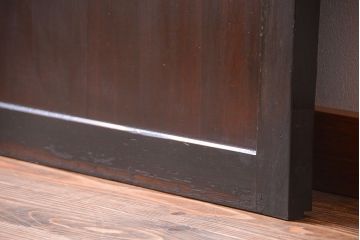 古民具・骨董　古い木のアンティークダイヤガラス帯戸