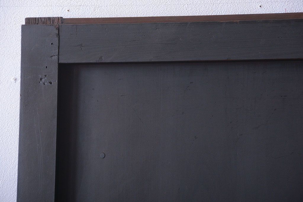 古民具・骨董　古い木のアンティークダイヤガラス帯戸