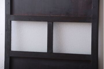 古民具・骨董　古い木のアンティークダイヤガラス帯戸