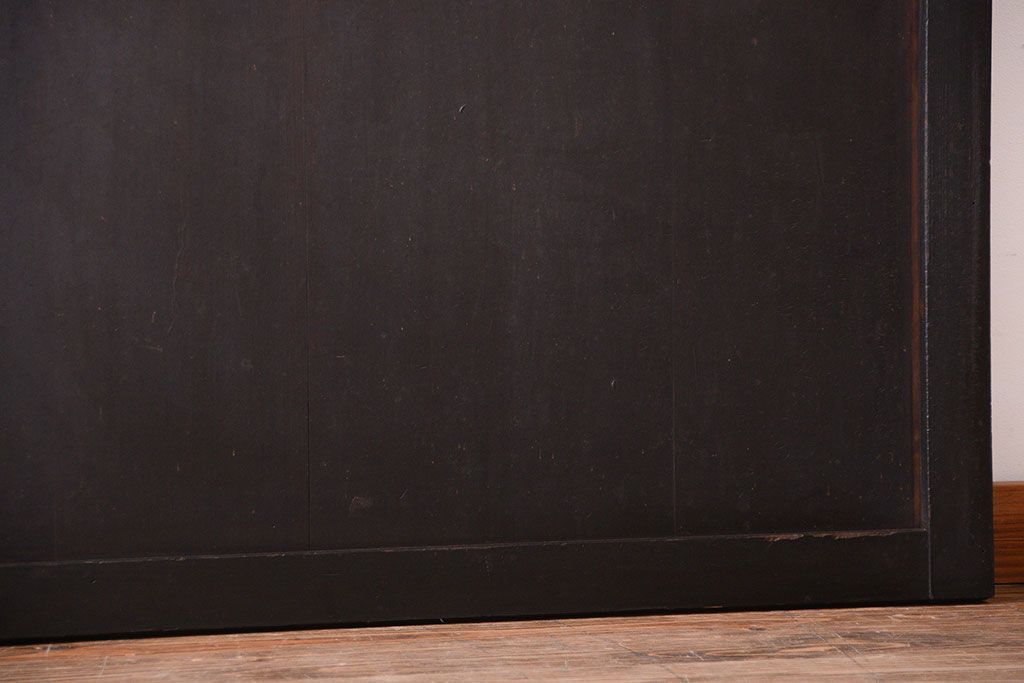 古民具・骨董　古い木のアンティークダイヤガラス帯戸