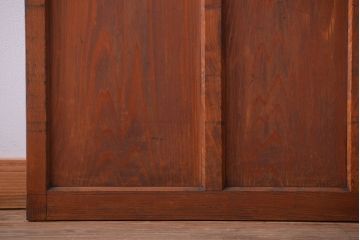 昭和レトロ　古い木のシンプルなアンティークガラス戸