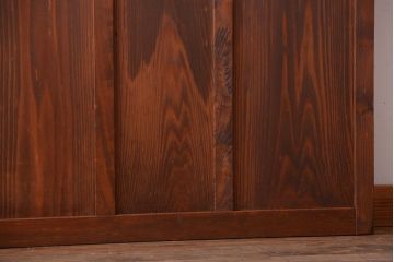 昭和レトロ　古い木のシンプルなアンティークガラス戸