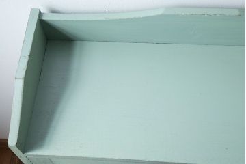 アンティーク家具　アンティークペイント　ダイヤガラス入りブックケース(本箱)