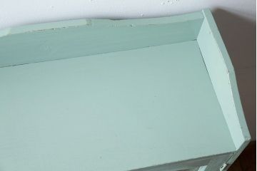 アンティーク家具　アンティークペイント　ダイヤガラス入りブックケース(本箱)