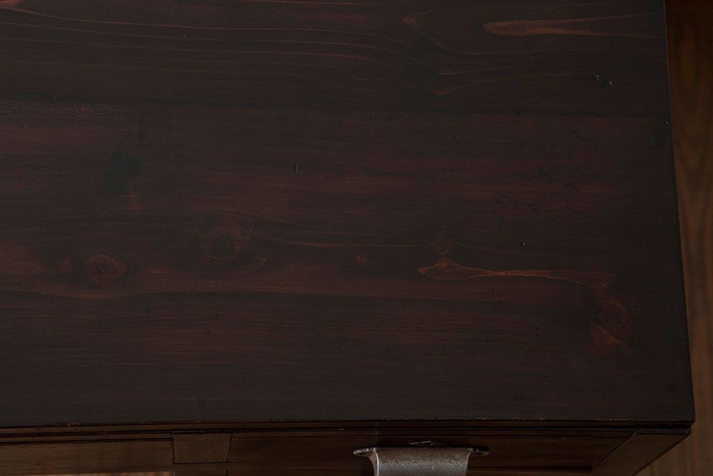 アンティーク家具　和製アンティーク　古い木製の小さな片袖机(デスク)