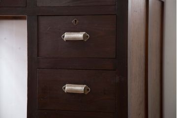 アンティーク家具　和製アンティーク　古い木製の小さな片袖机(デスク)