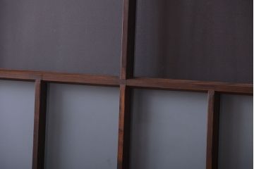 和製アンティーク　レトロモダンなガラス戸2枚セット