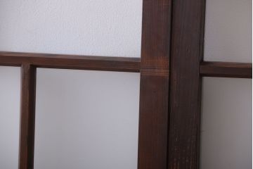 和製アンティーク　レトロモダンなガラス戸2枚セット