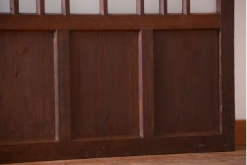 和製アンティーク　レトロモダンなガラス戸2枚セット
