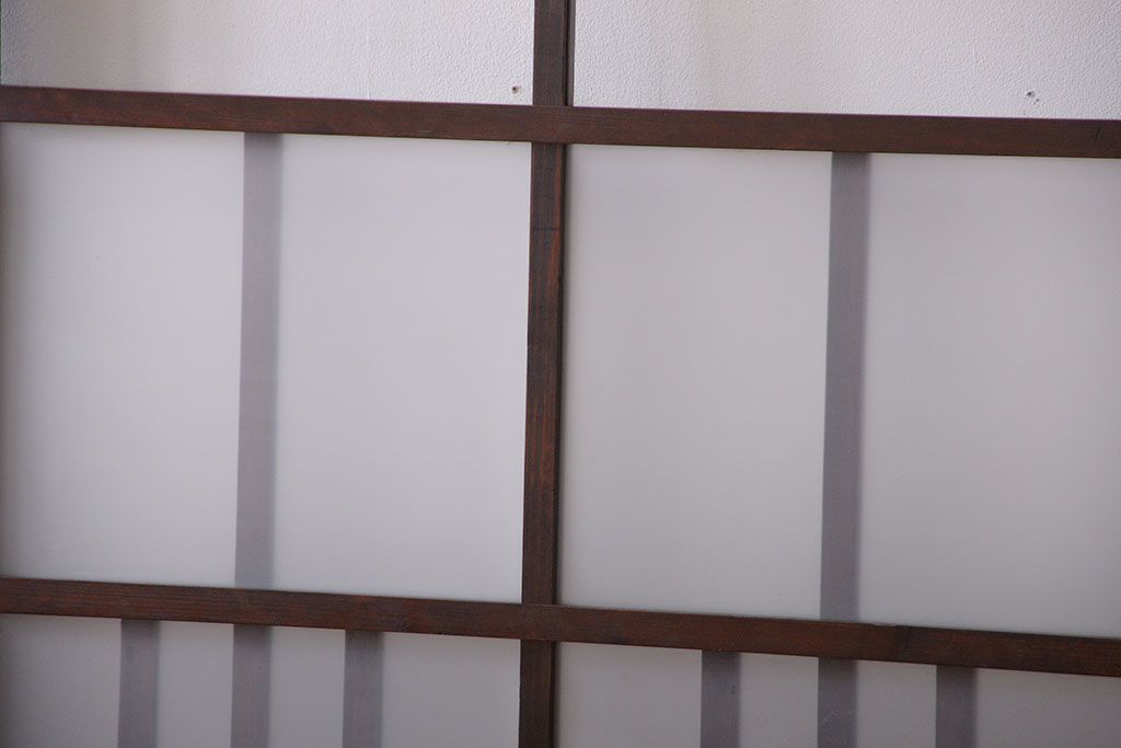 和製アンティーク　レトロモダンなガラス戸2枚セット