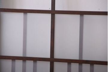 和製アンティーク　レトロモダンなガラス戸2枚セット