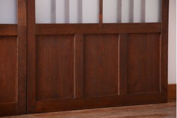 和製アンティーク　レトロモダンなガラス戸2枚セット