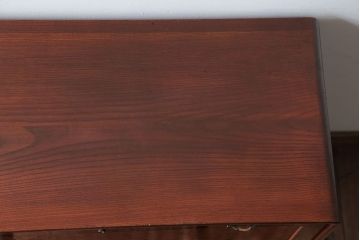 アンティーク家具　和製アンティーク　上品な網代が施された高級ライティングビューロー