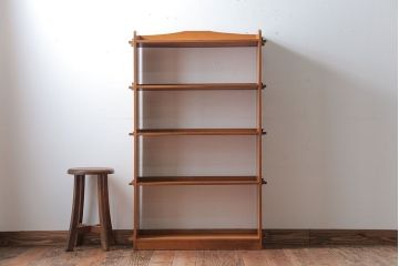 レトロ家具　和製アンティーク　レトロな古い木の楔式本棚(飾り棚)