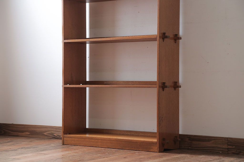 レトロ家具　和製アンティーク　レトロな古い木の楔式本棚(飾り棚)