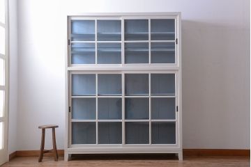 アンティーク家具　アンティーク　大きなペイント収納棚(陳列棚・収納棚)