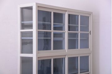 アンティーク家具　アンティーク　大きなペイント収納棚(陳列棚・収納棚)