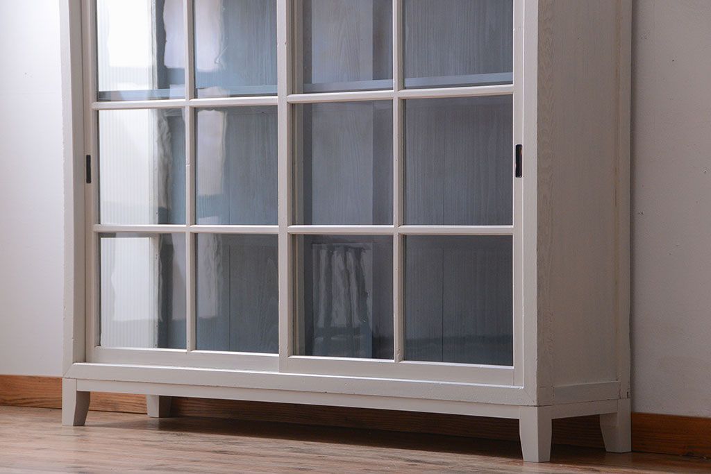 アンティーク家具　アンティーク　大きなペイント収納棚(陳列棚・収納棚)