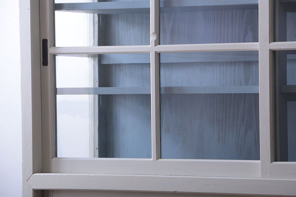 アンティーク家具　アンティーク　大きなペイント収納棚(陳列棚・収納棚)