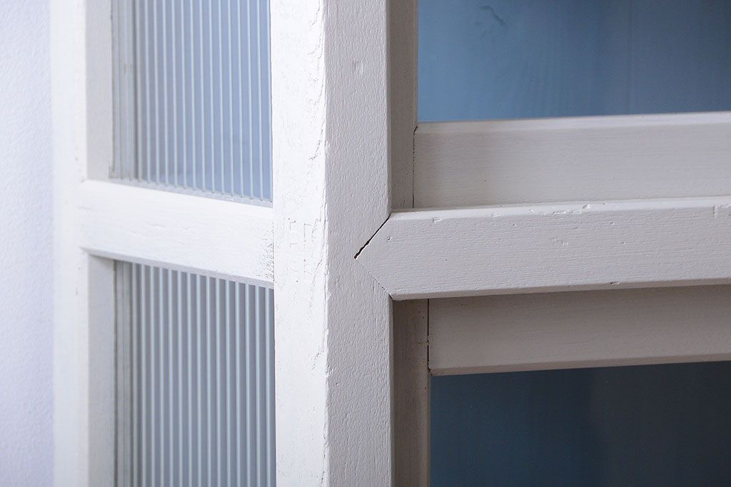 アンティーク家具　アンティーク　大きなペイント収納棚(陳列棚・収納棚)